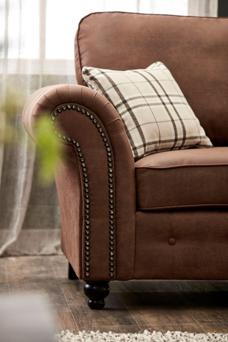 Sunningdale Faux Leather 2 Seater Sofa - Image 3