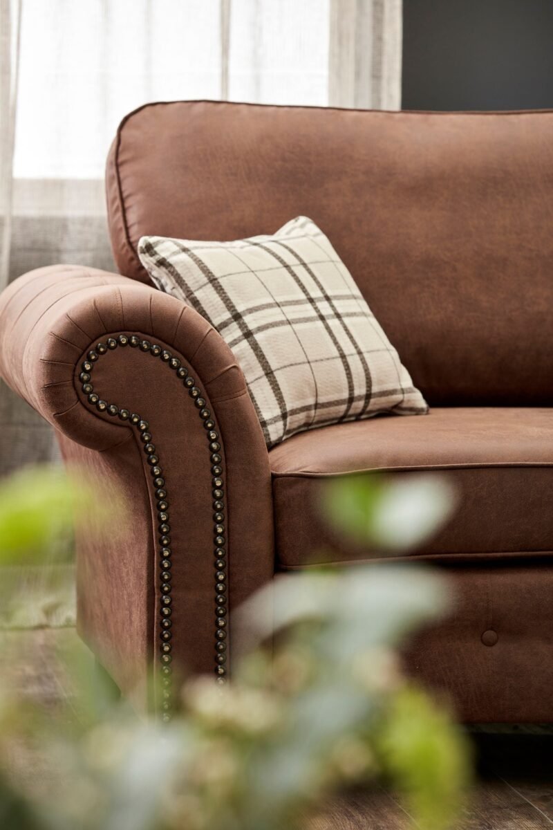 Sunningdale Faux Leather 2 Seater Sofa - Image 4