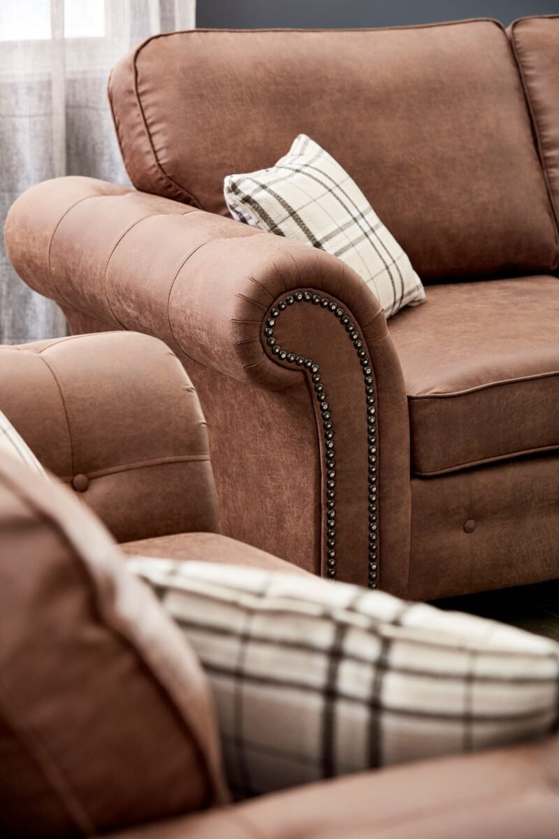 Sunningdale Faux Leather 3 Seater Sofa - Image 8