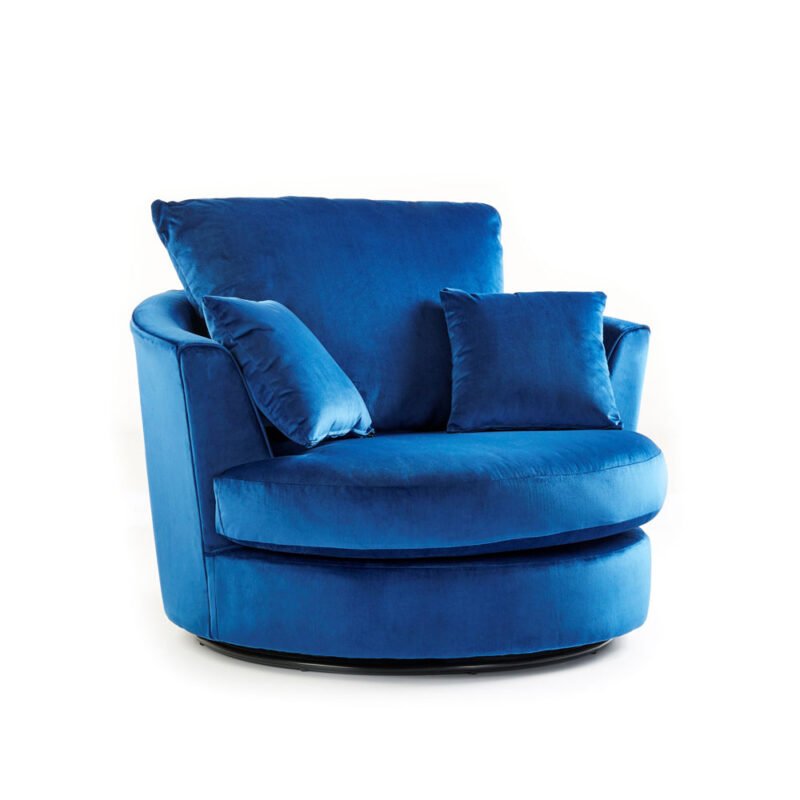 Belvedere Soft Velvet Swivel Chair - Image 2