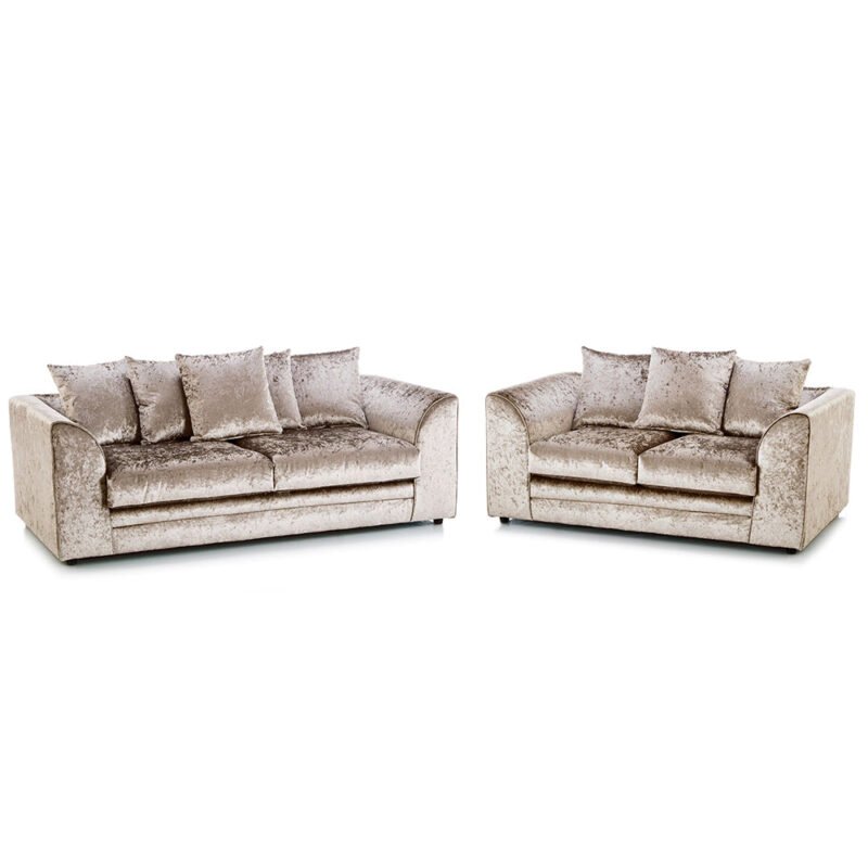 Tarriro Crushed Velvet Sofa Suite - Image 7