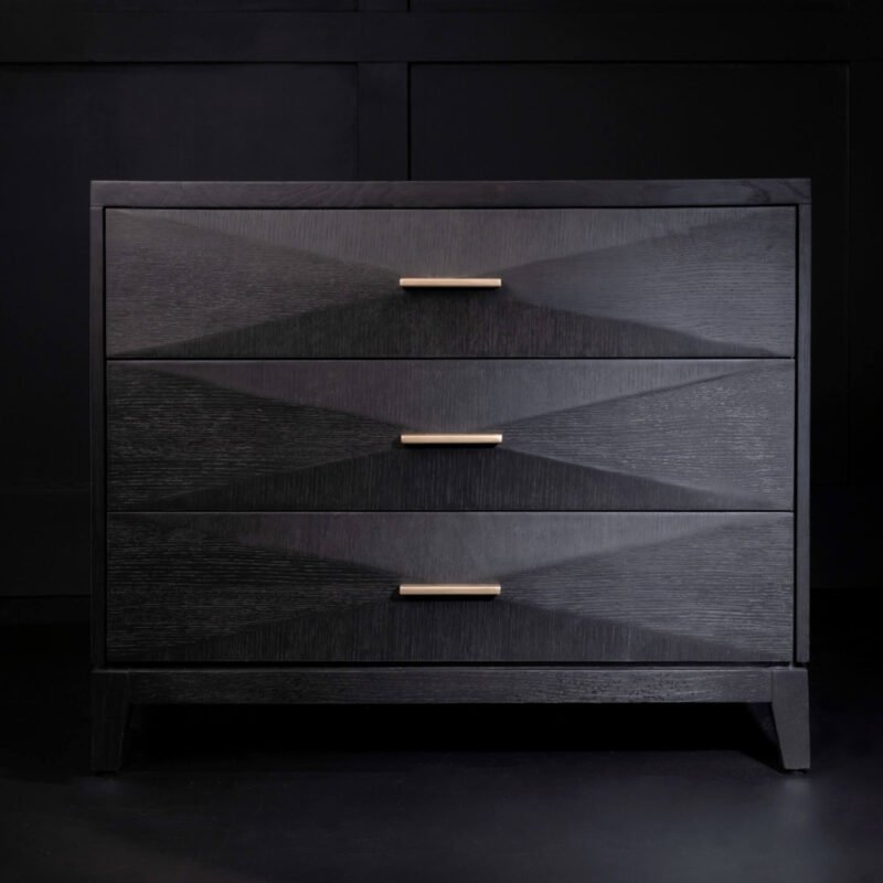 Forrest 3 Drawer Nightstand, Onyx Oak - Image 2