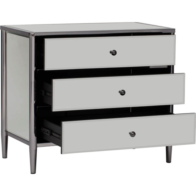Hollywood Black Nickel Metal Chest, Medium - Image 4