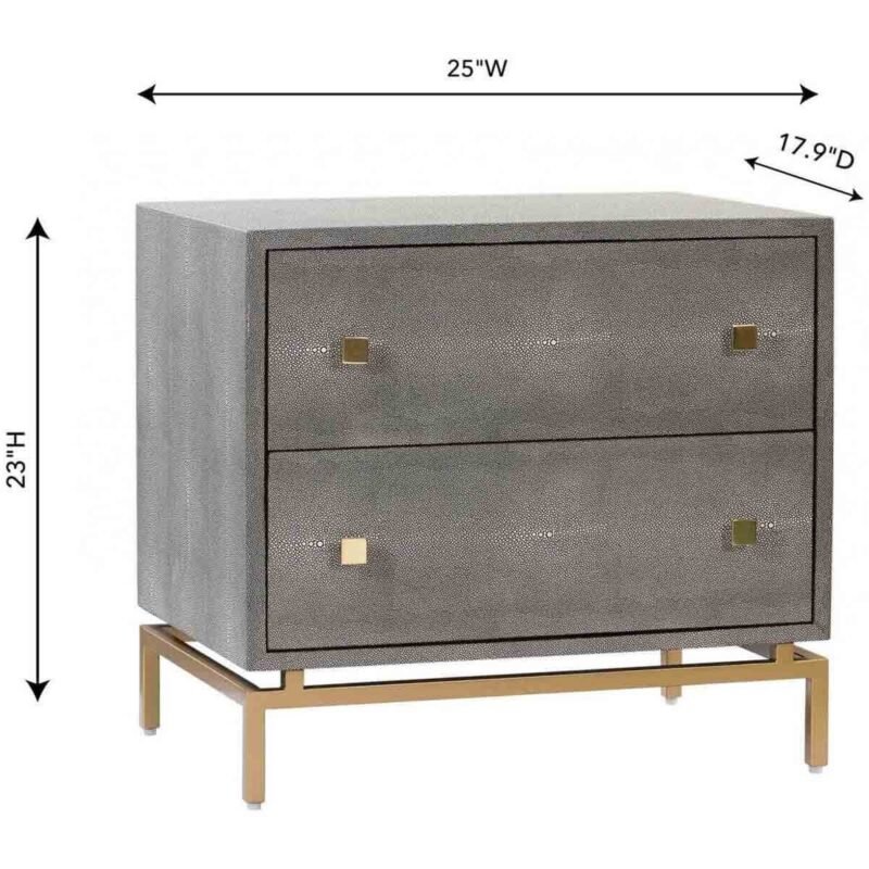 Petra Shagreen Nightstand - Image 2