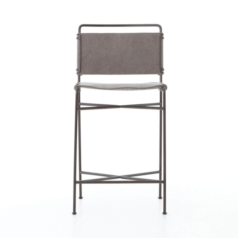 Wharton Bar & Counter Stool, Stonewash Grey, Set of 2 - Image 2