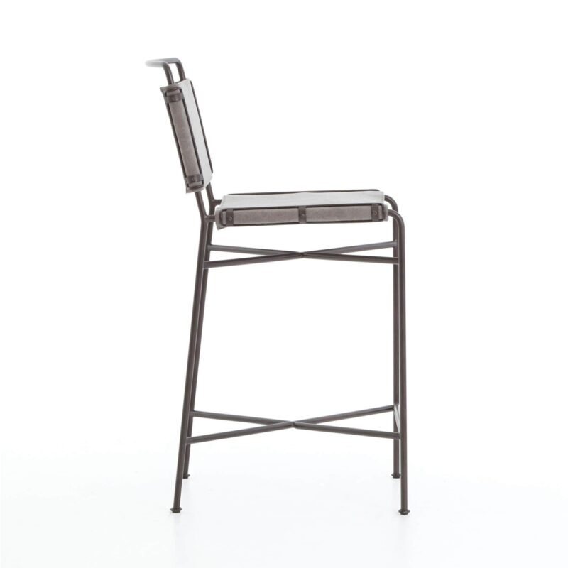 Wharton Bar & Counter Stool, Stonewash Grey, Set of 2 - Image 3